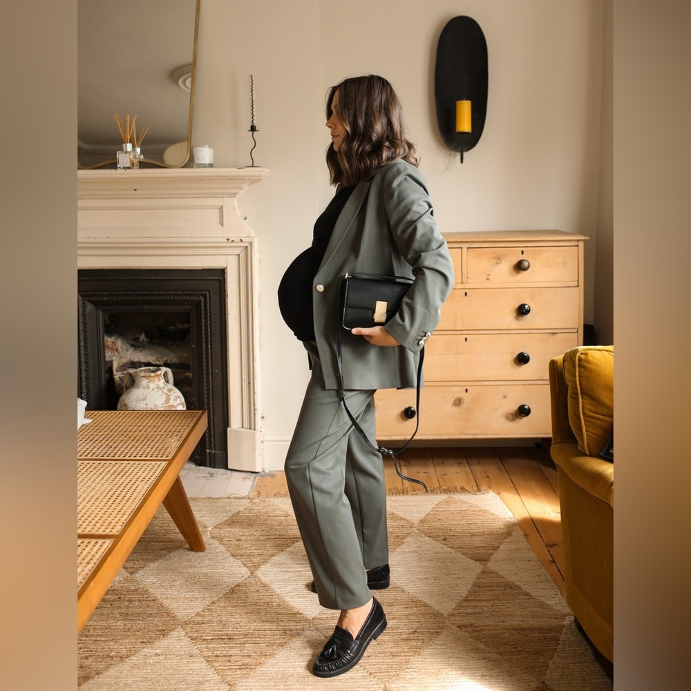 Seraphine Knox Maternity Olive Blazer, NWT